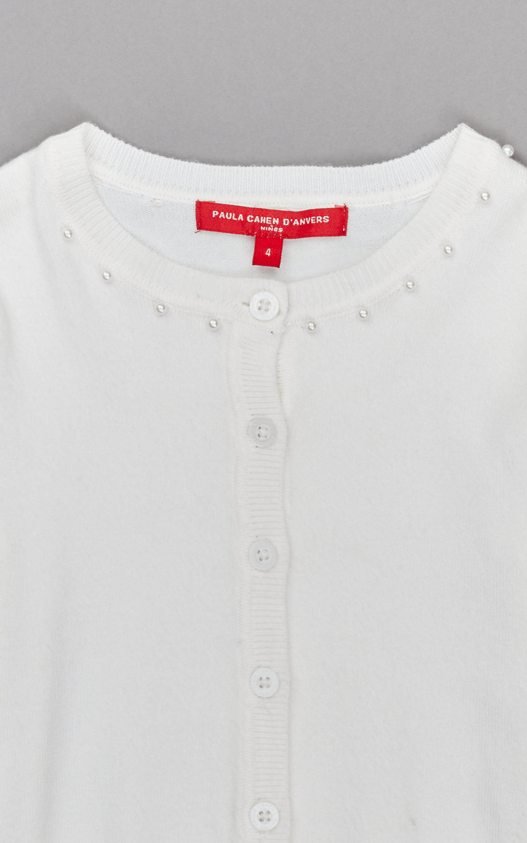 Cardigan tejido de punto crudo