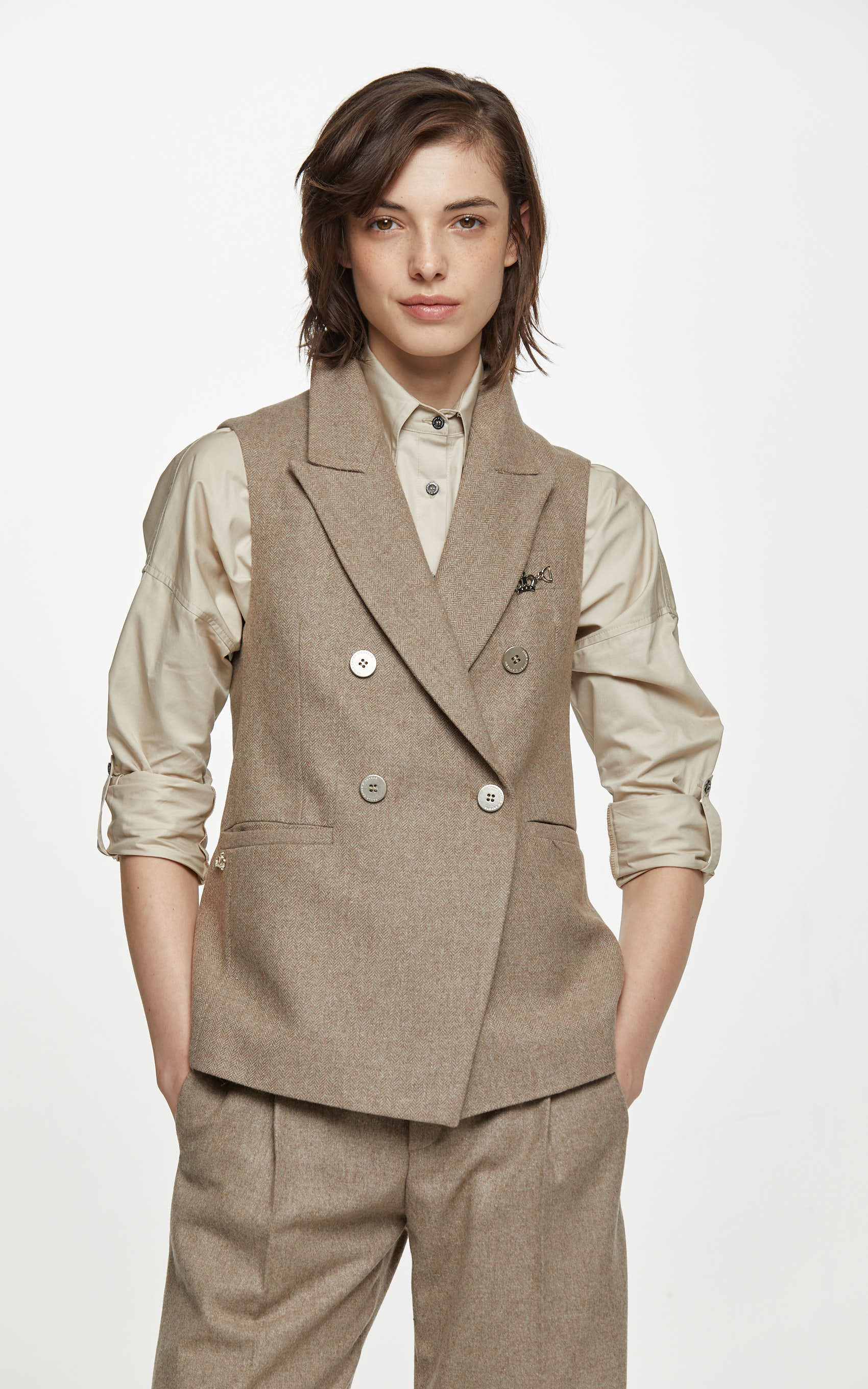 Chaleco Beige