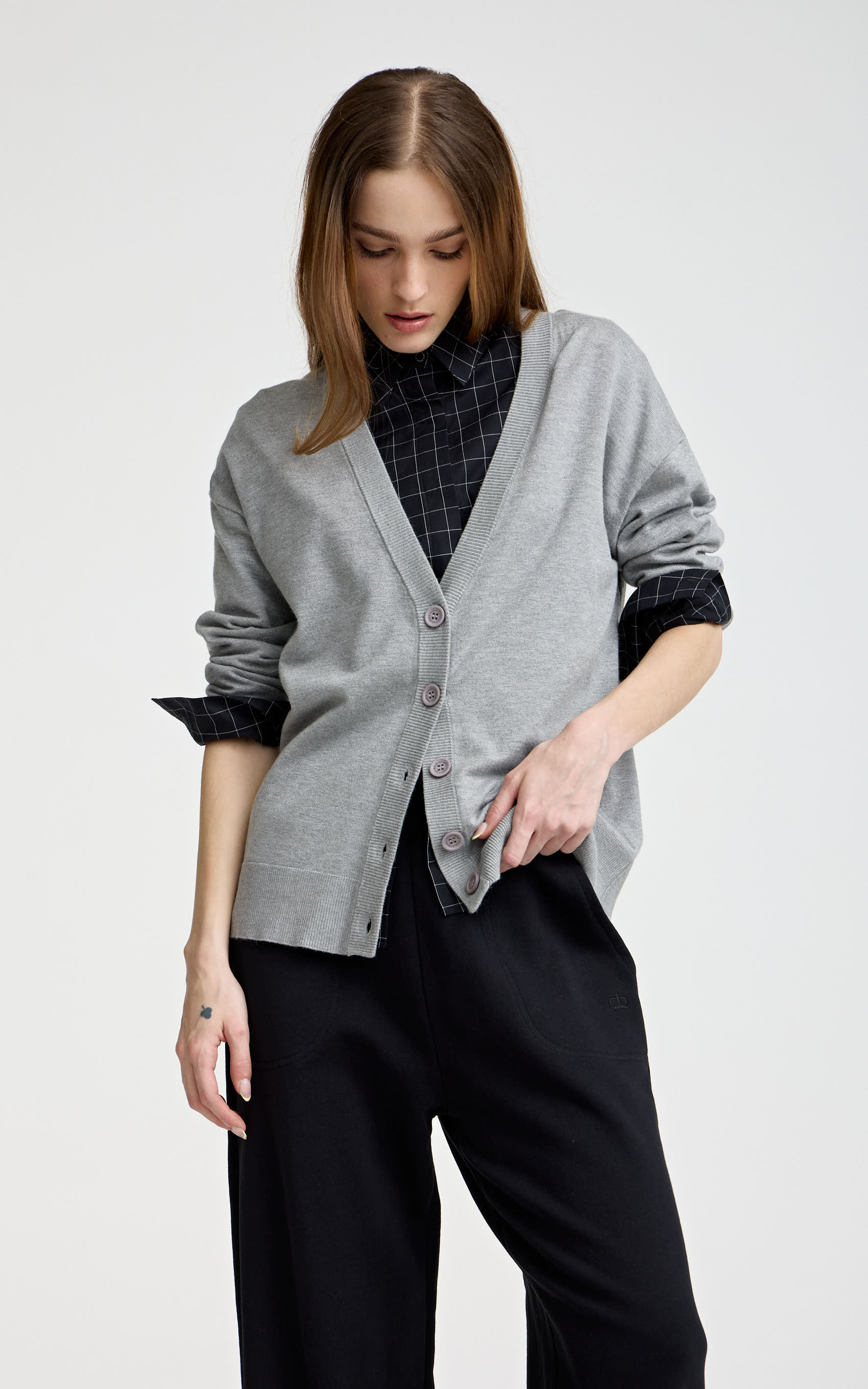 Cardigan Gris
